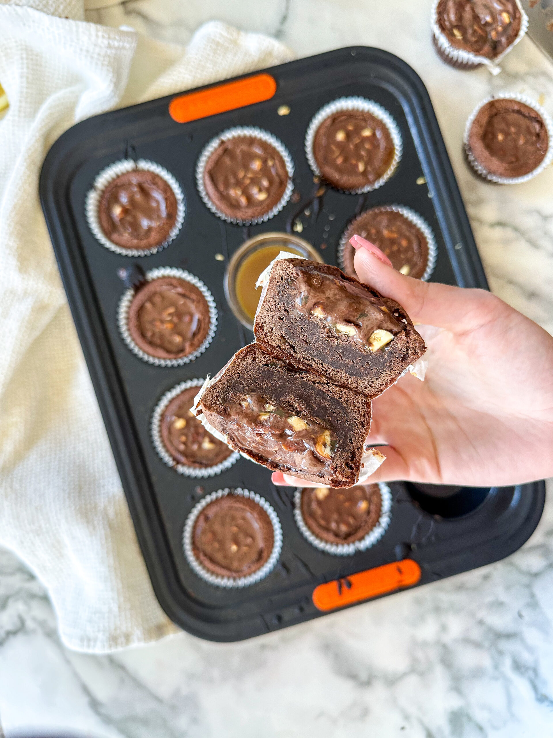 Snickers Caramel Brownie Cups