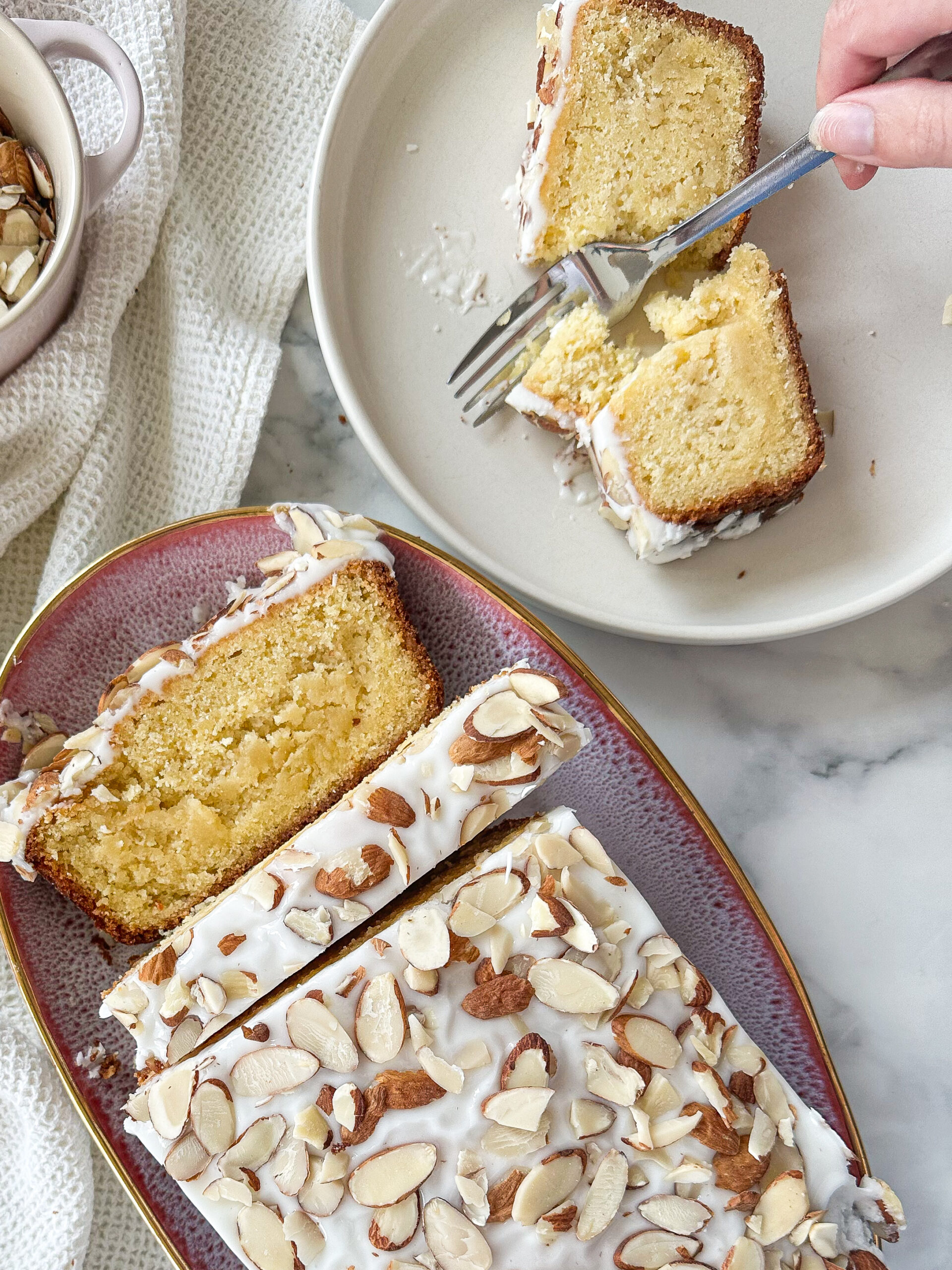 Almond Croissant Frangipane Loaf Cake