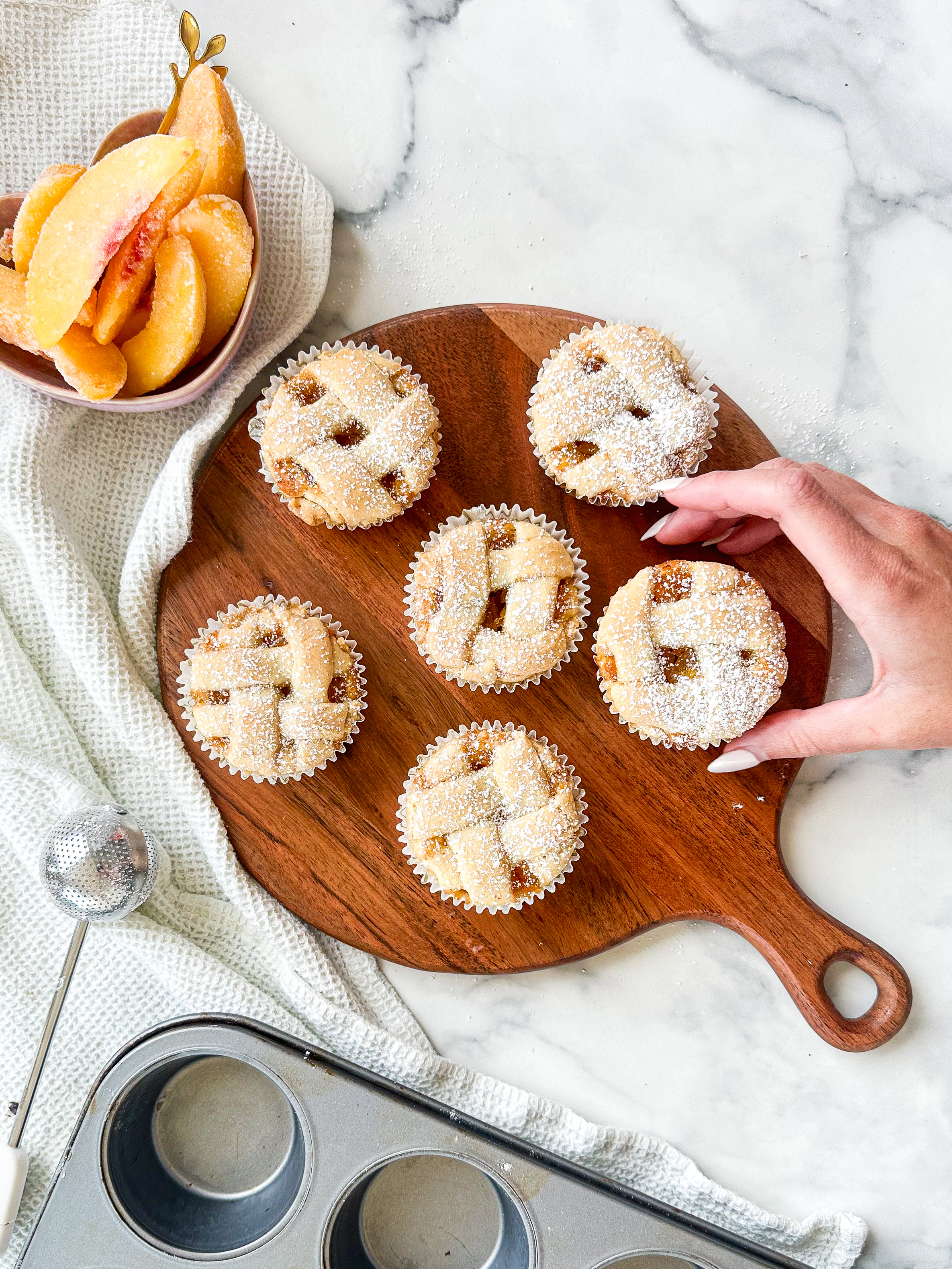 Peach Pie Lattice Cookies