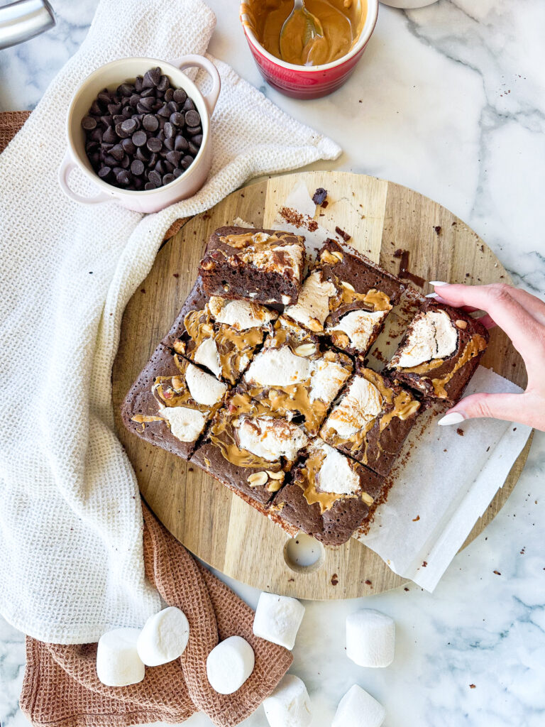 Homemade Fluffernutter Brownies
