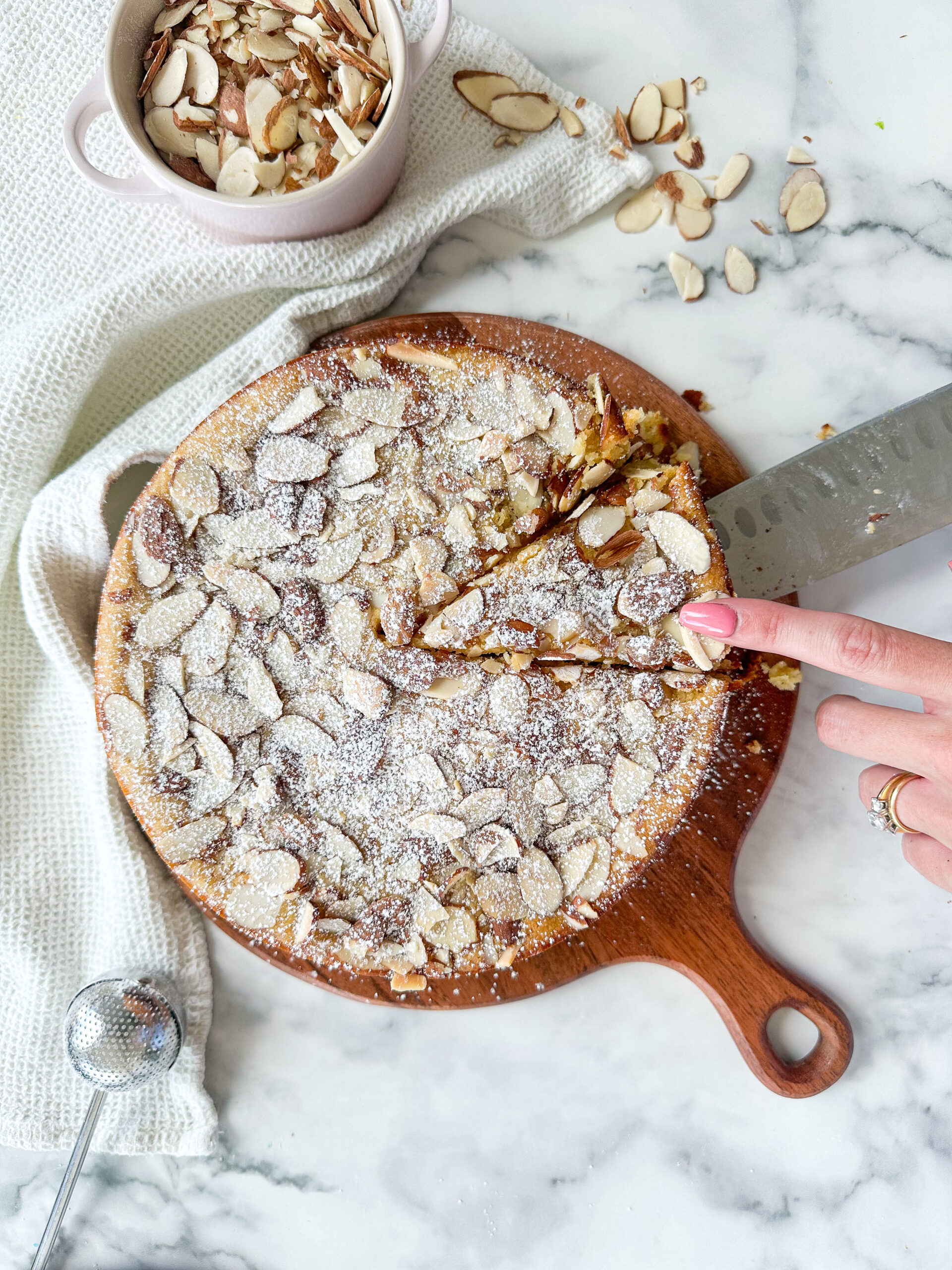 Gooey Almond Croissant Cake