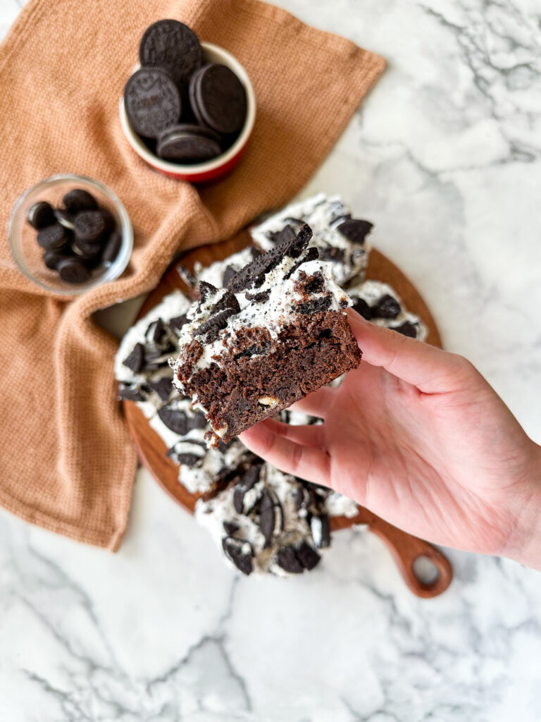 Frosted Oreo Brownies