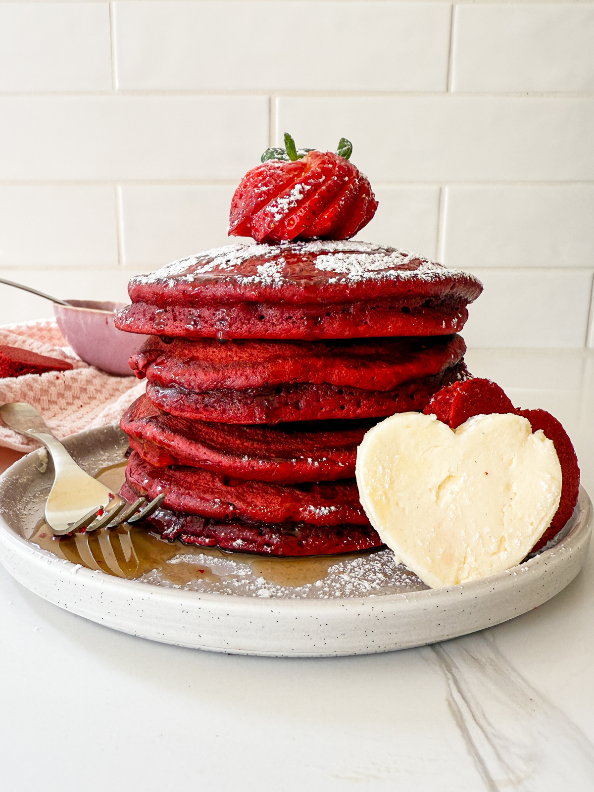 Cake Mix Red Velvet Pancakes