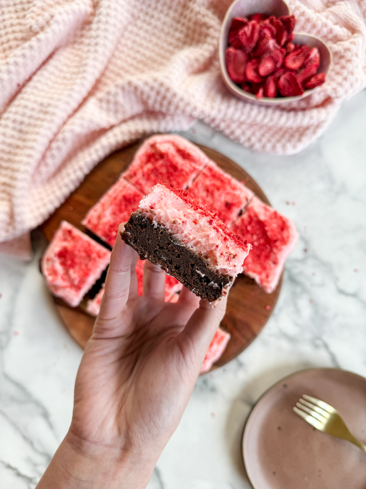 Strawberry Cream Cheese Brownies