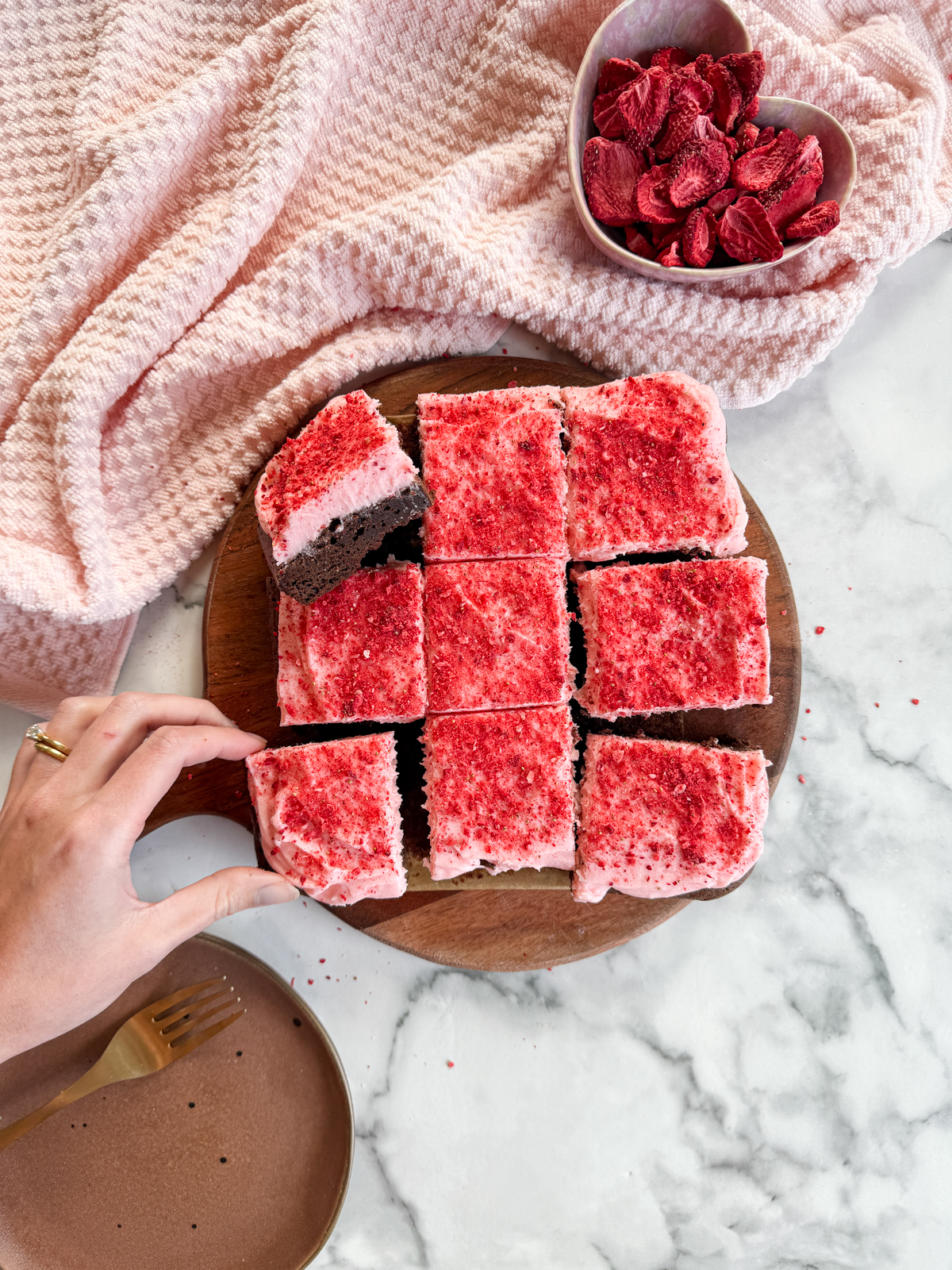 Strawberry Cream Cheese Brownies