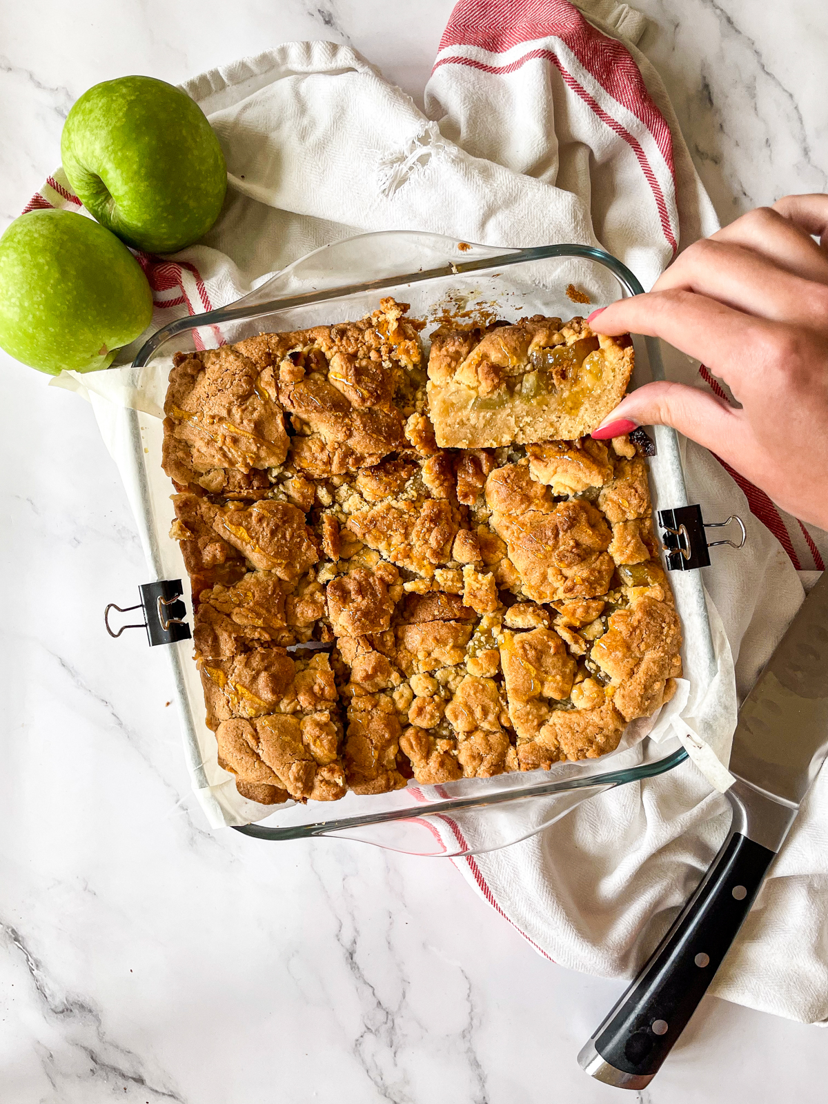 Caramelised Apple Pie Shortbread Bars