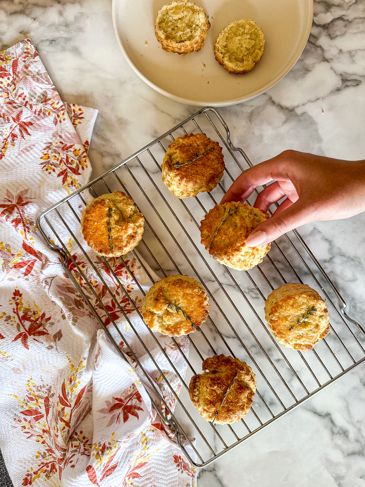 Parmesan and Thyme Scones (Air Fryer Recipe)