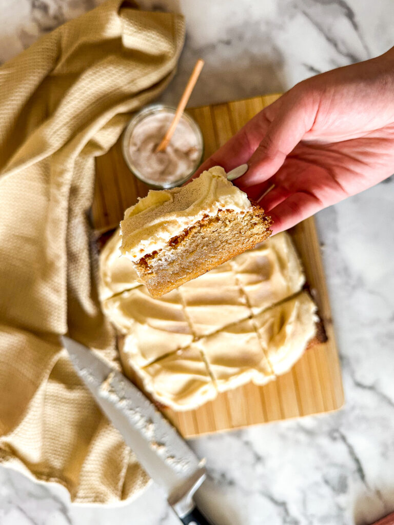 Chai Latte Frosted Blondies
