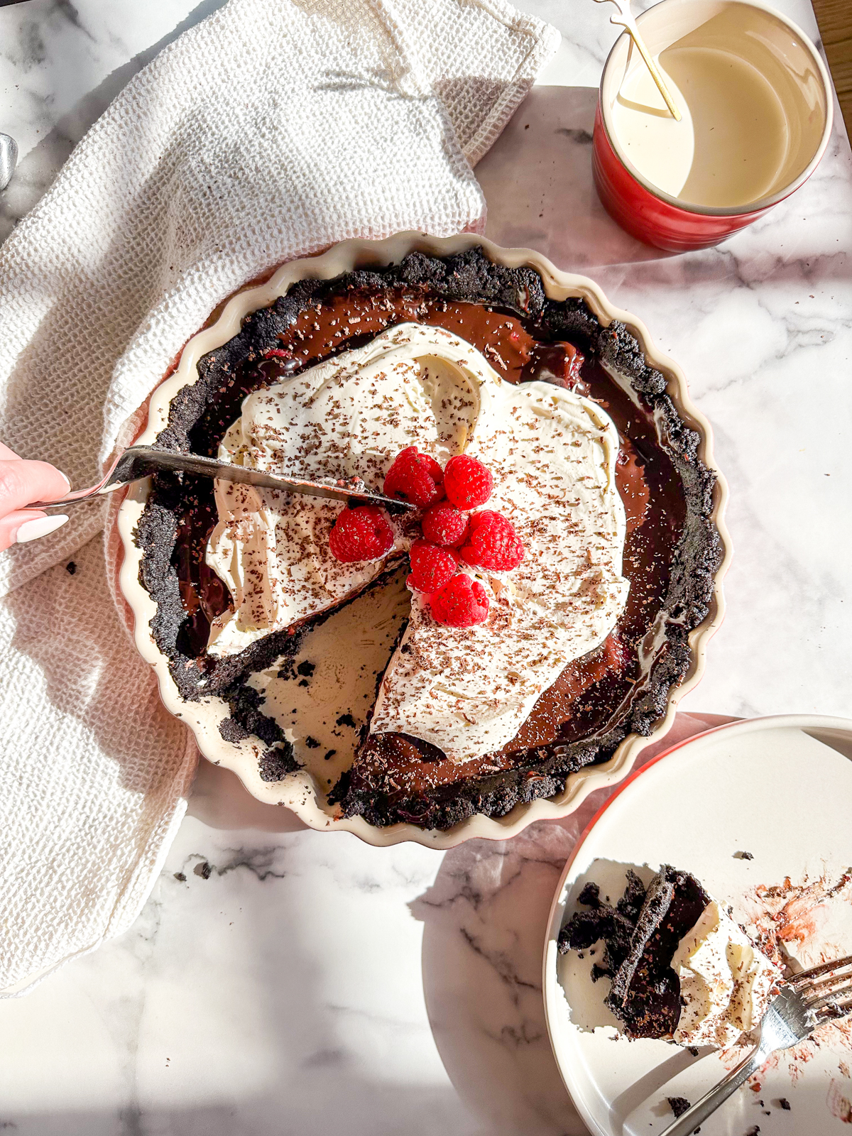 No-Bake Chocolate Raspberry Tart (Husband Tart)