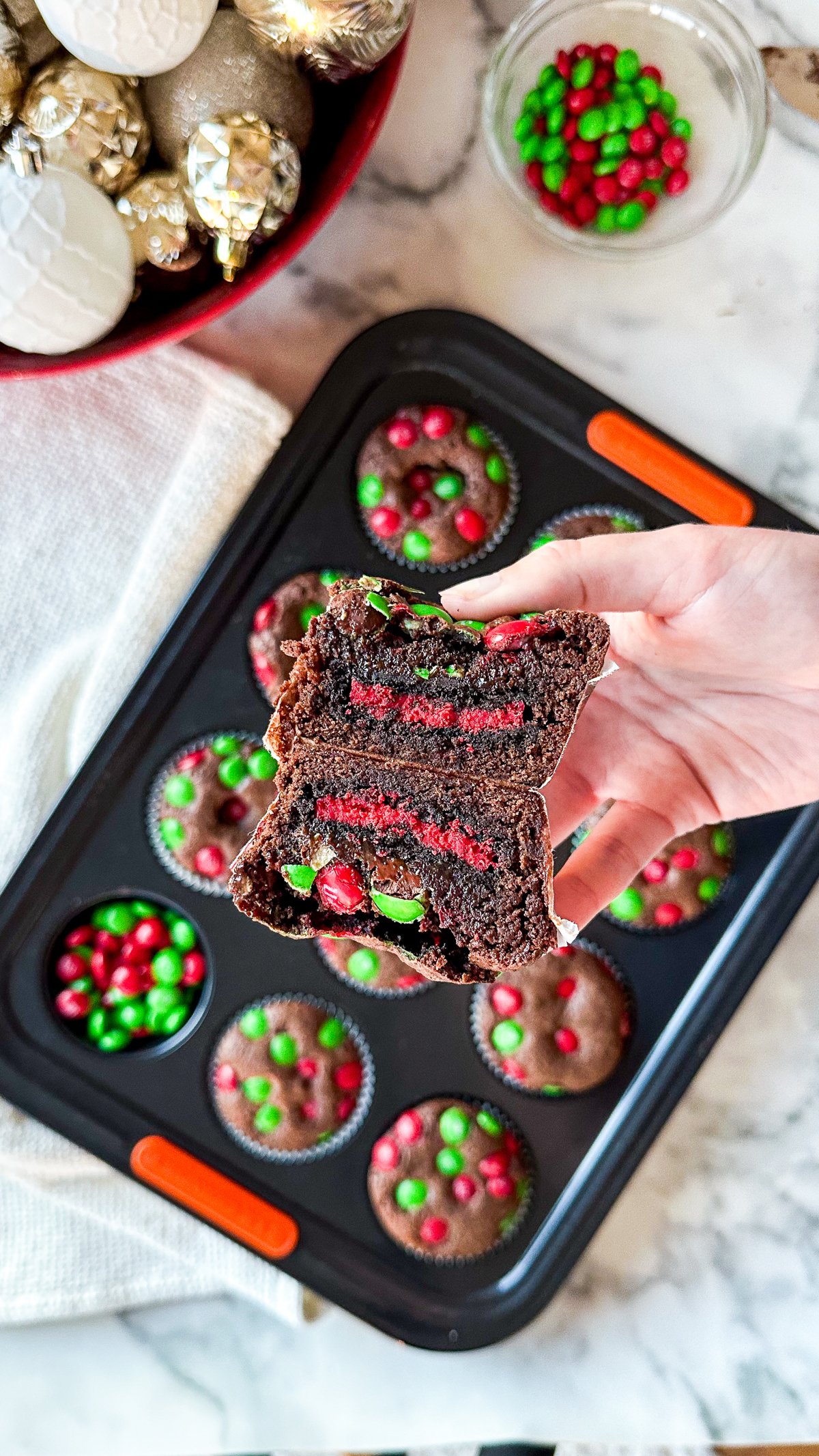 Christmas Oreo Brownie Cups