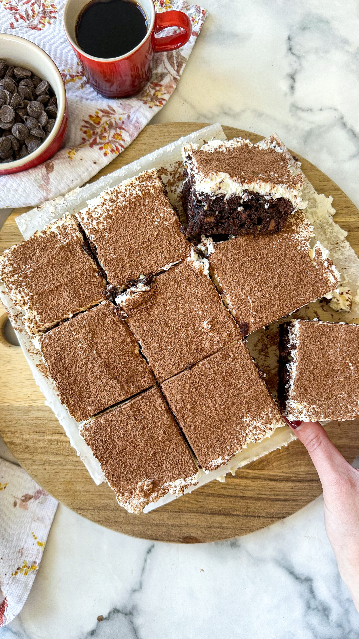 Tiramisu Brownies with Mascarpone Frosting