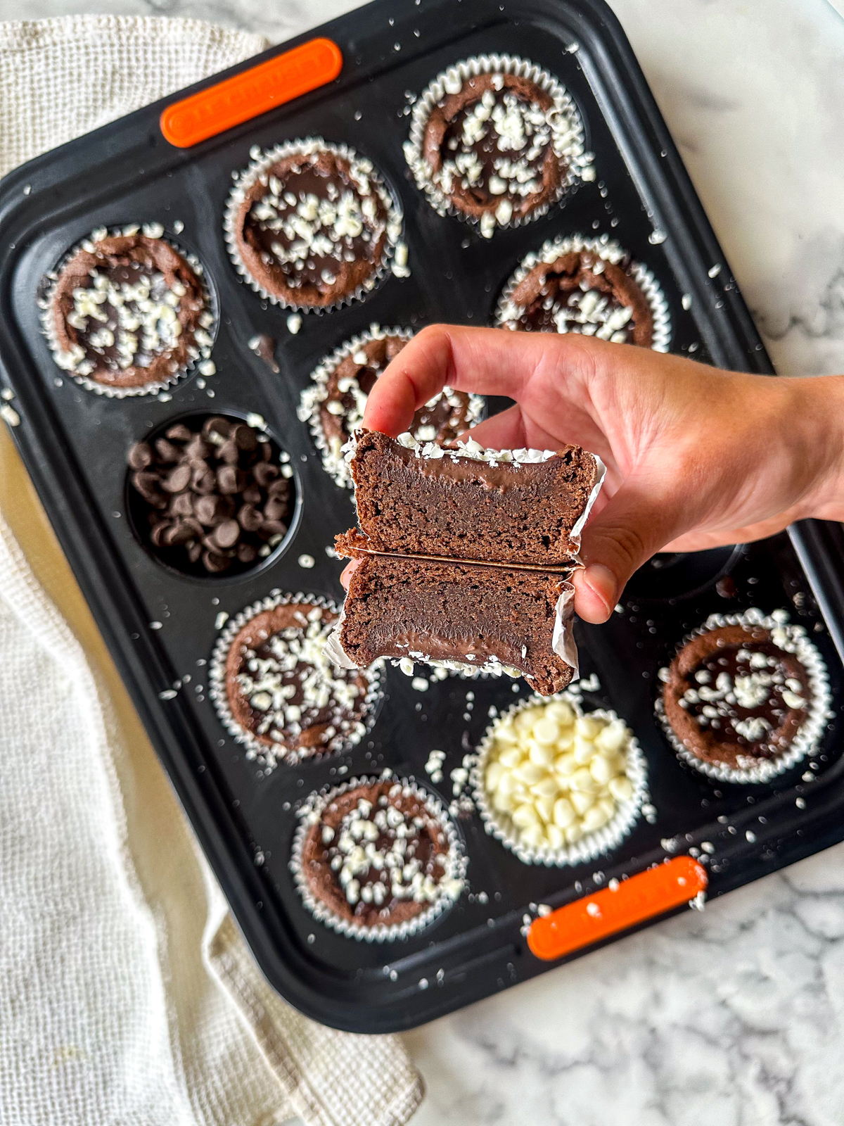 Chocolate Ganache Brownie Cups