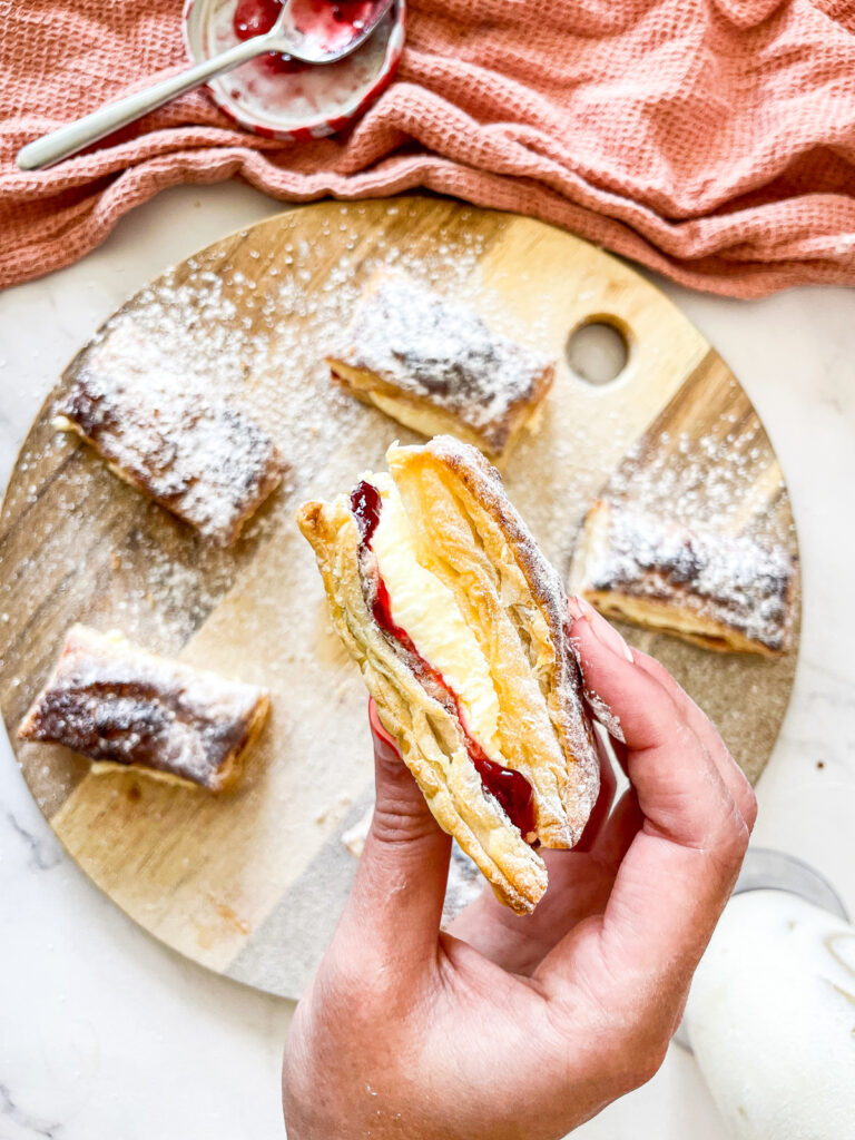 3 Ingredient Jam Puffs with Cream