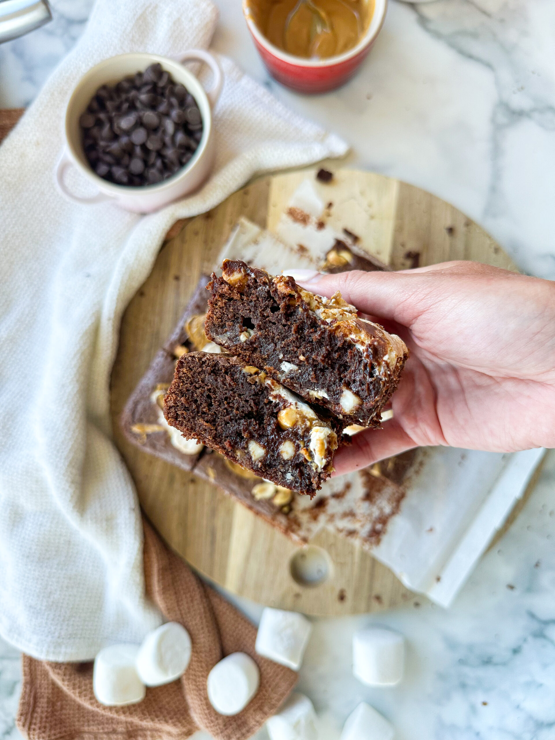 Homemade Fluffernutter Brownies