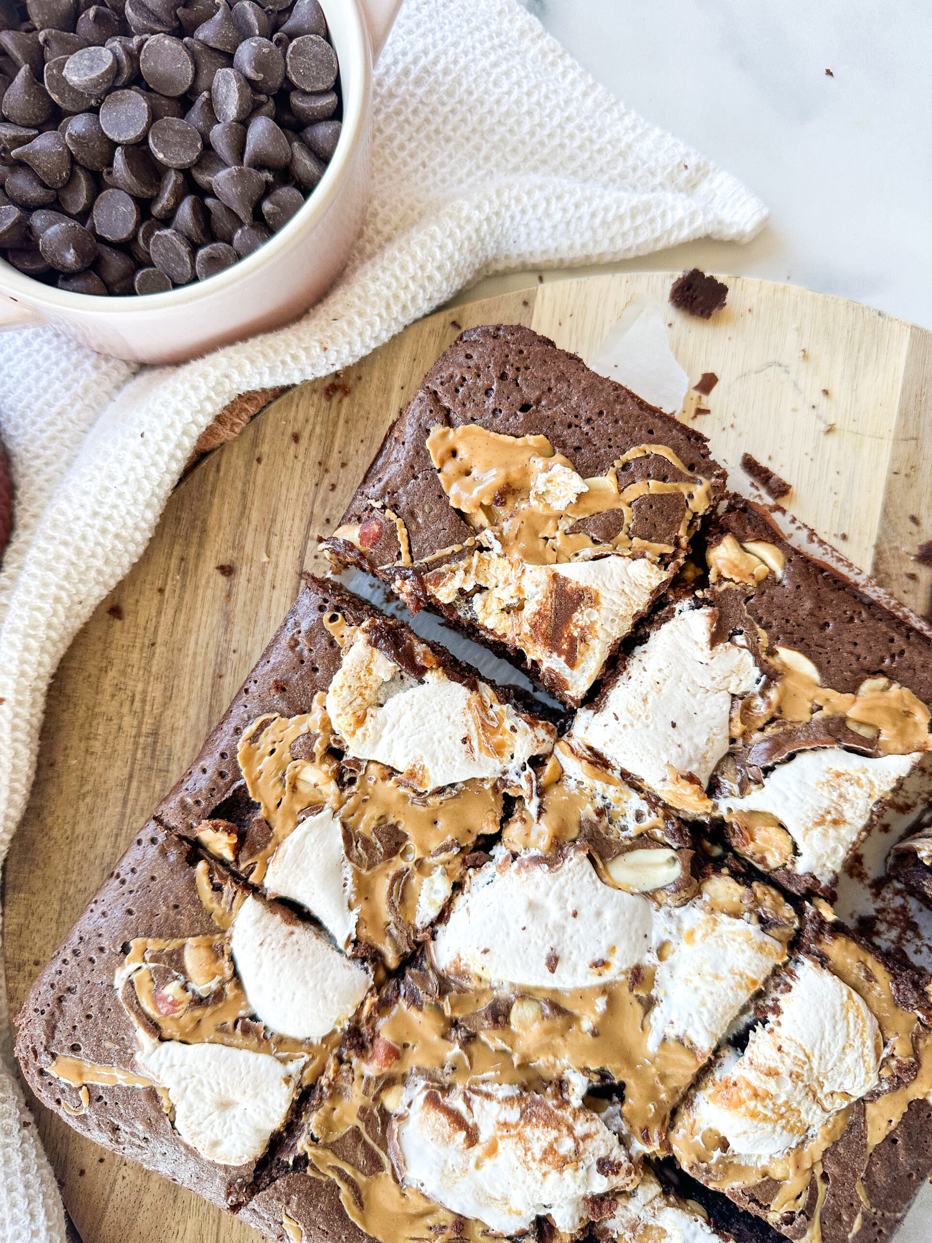 Homemade Fluffernutter Brownies