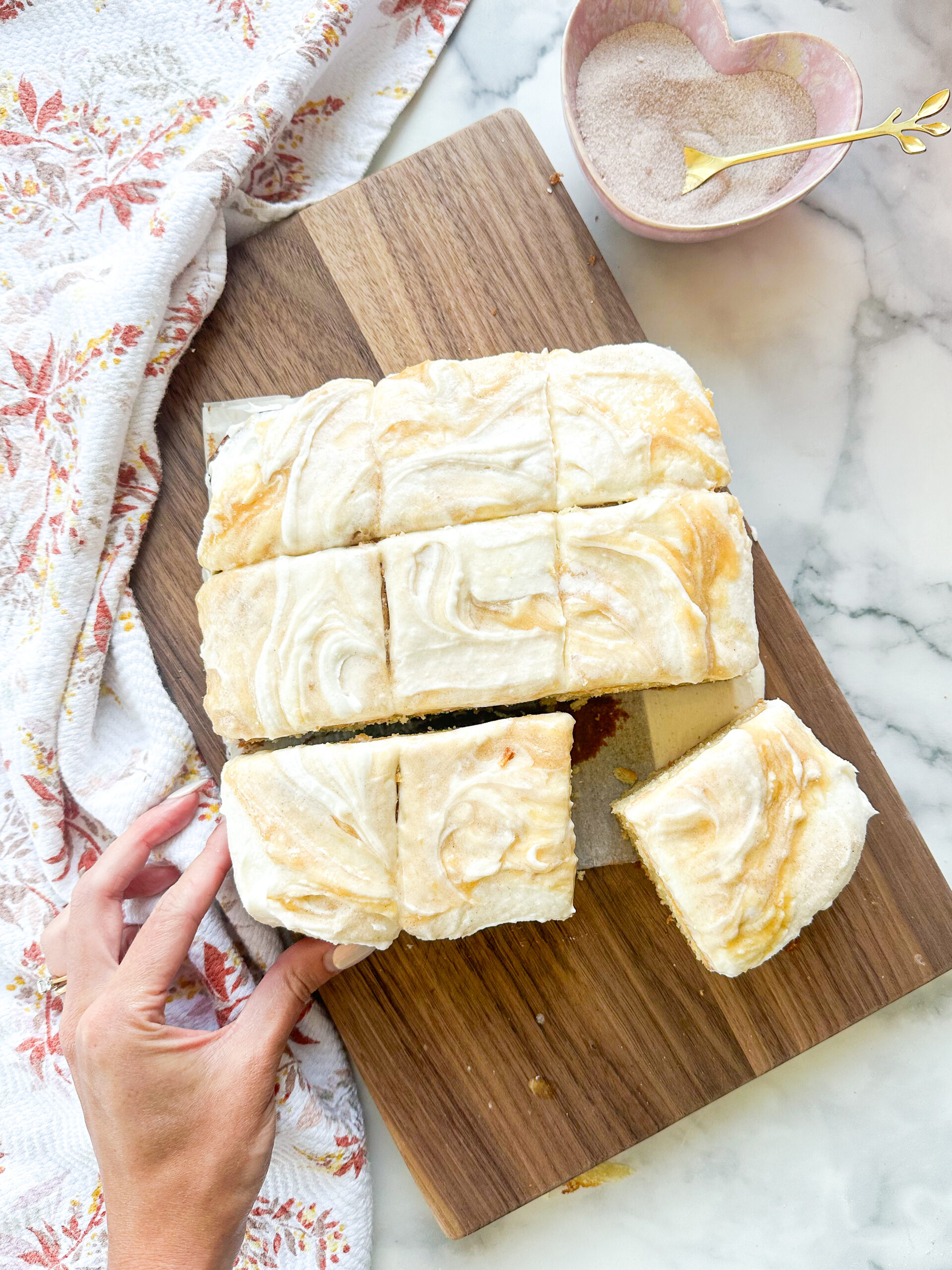 Cinnamon Roll Cake with Cream Cheese Frosting
