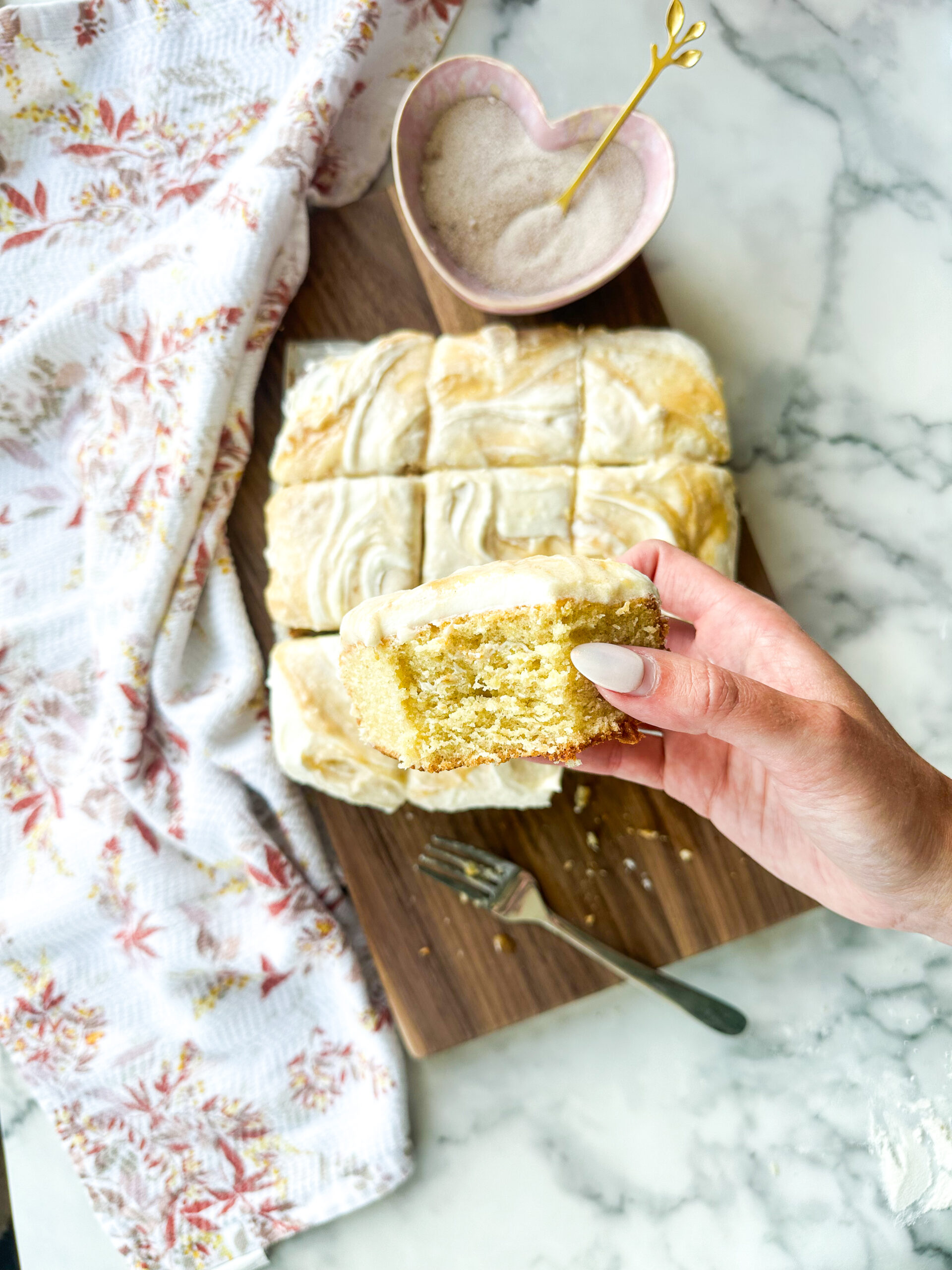Cinnamon Roll Cake with Cream Cheese Frosting
