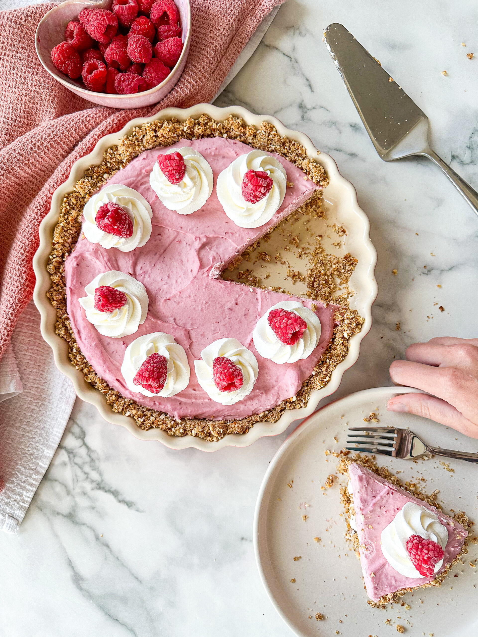 Raspberry Pretzel Pie