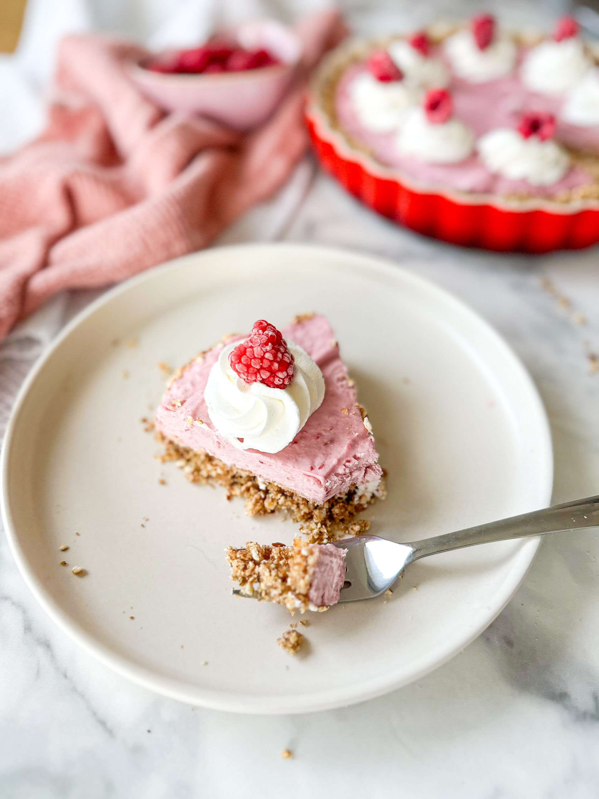 Raspberry Pretzel Pie