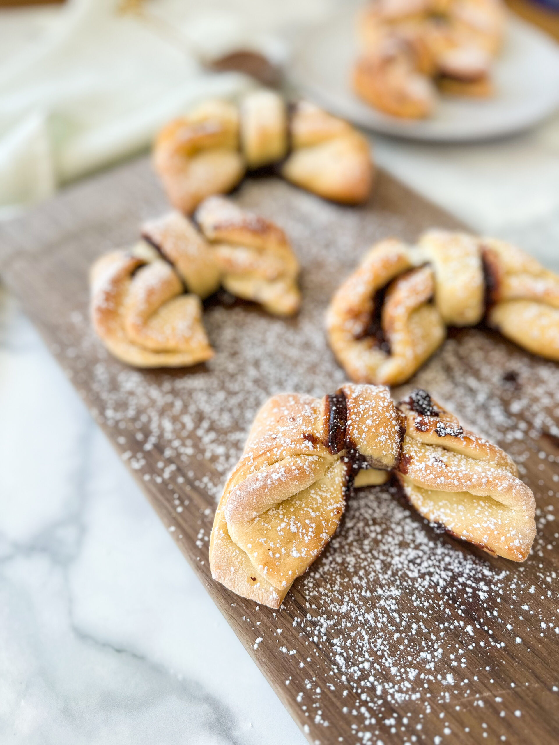 Nutella Brioche Bows
