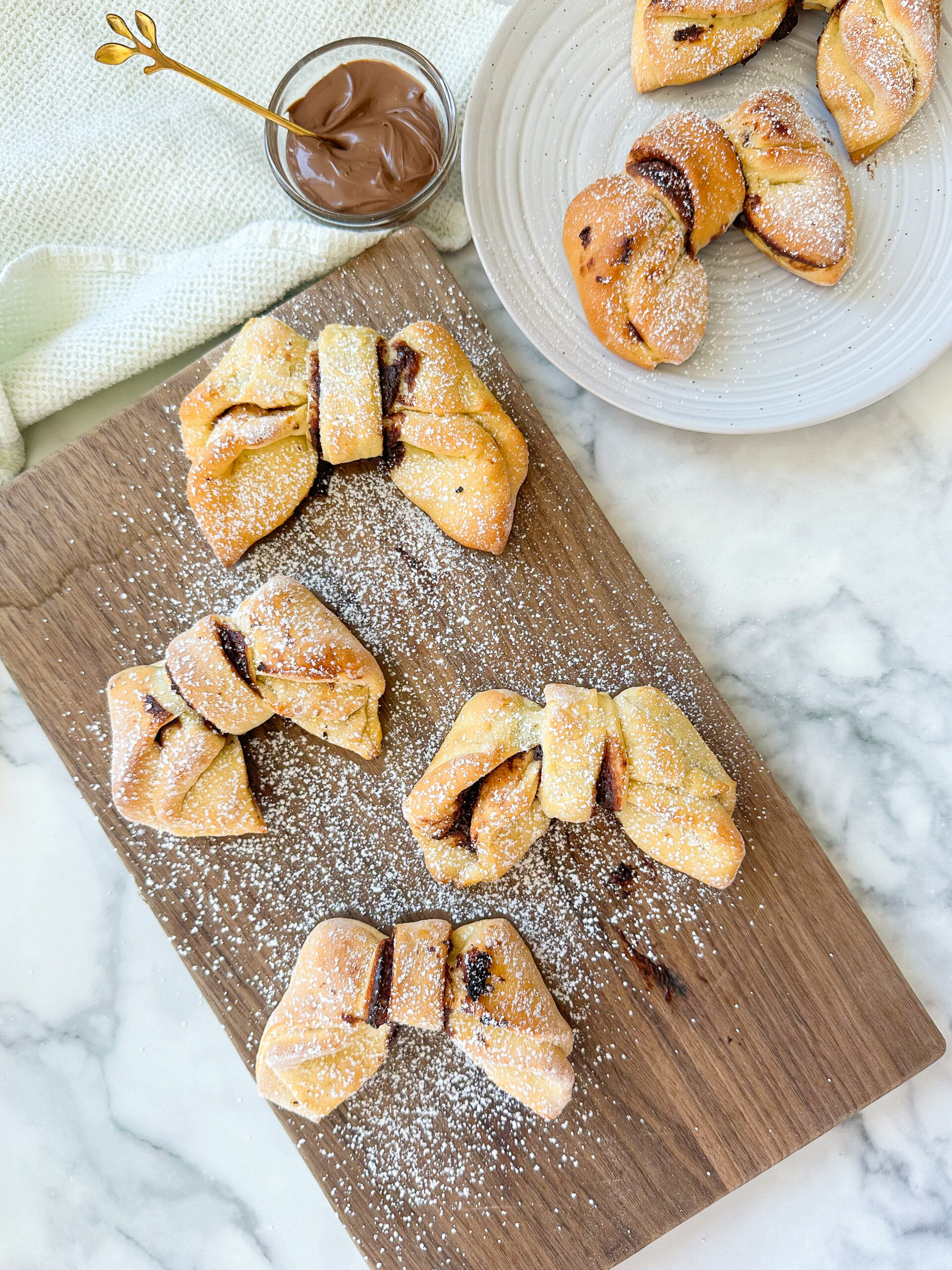 Nutella Brioche Bows