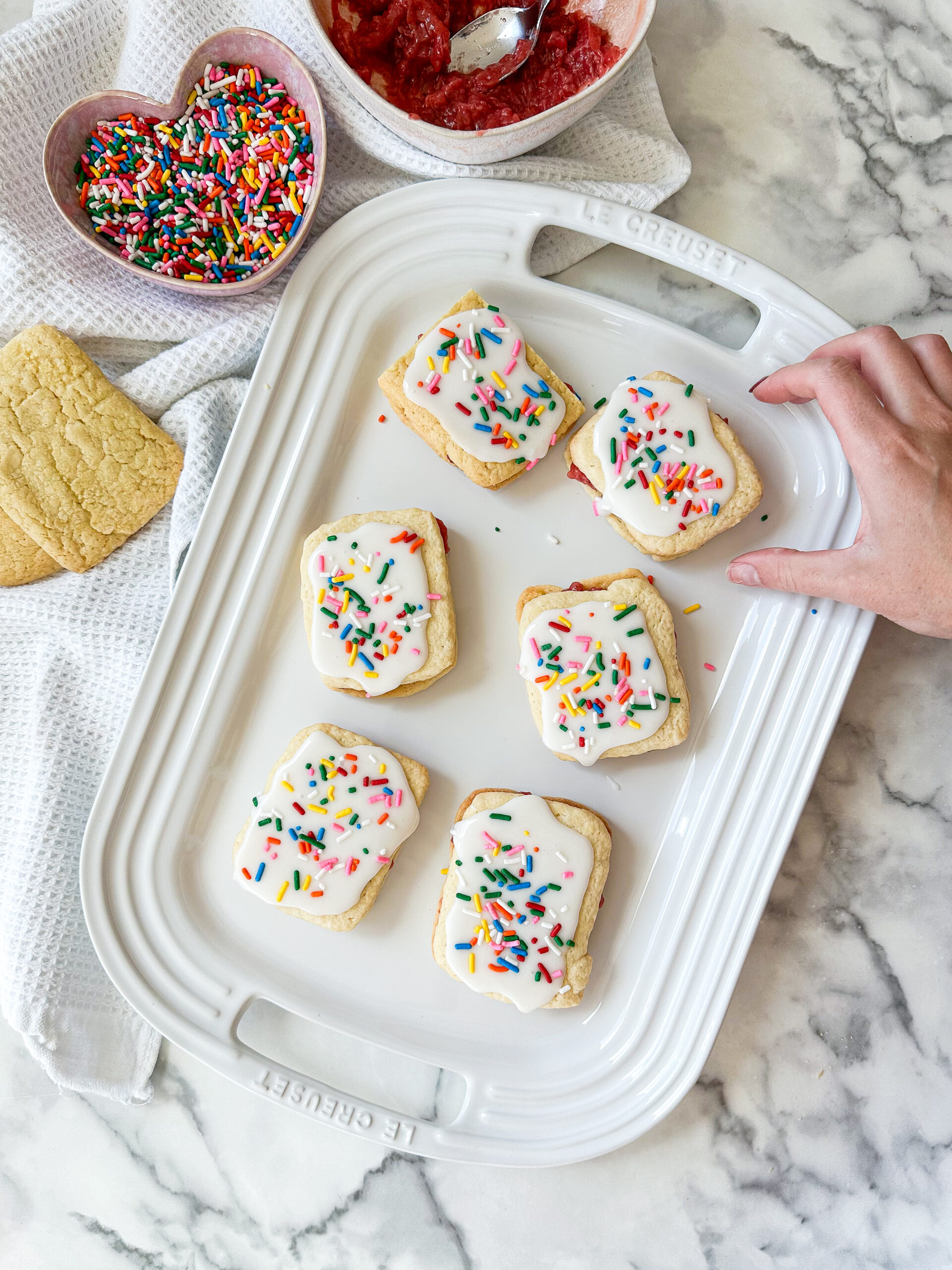 Strawberry Pop Tart Cookies