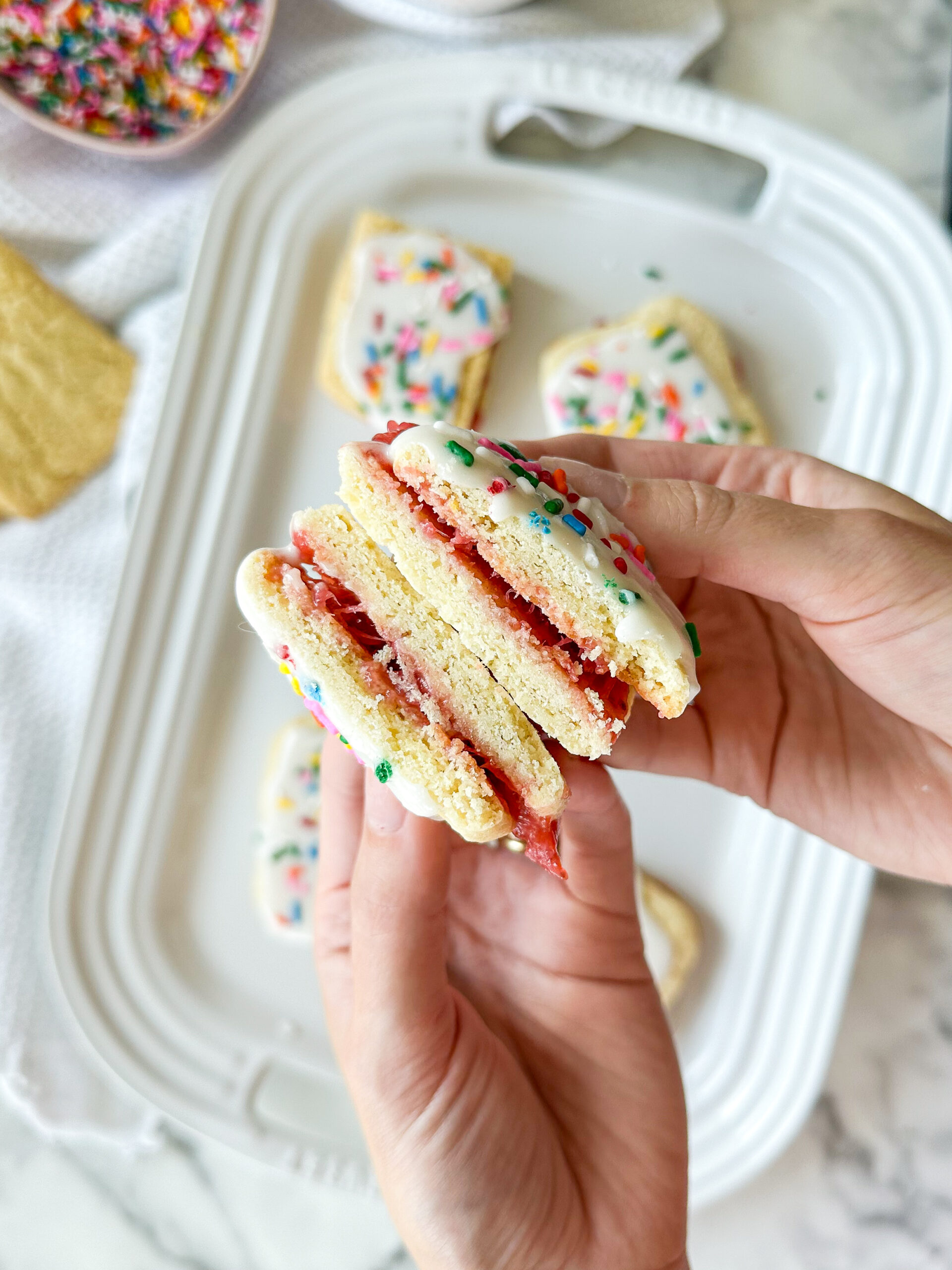 Strawberry Pop Tart Cookies