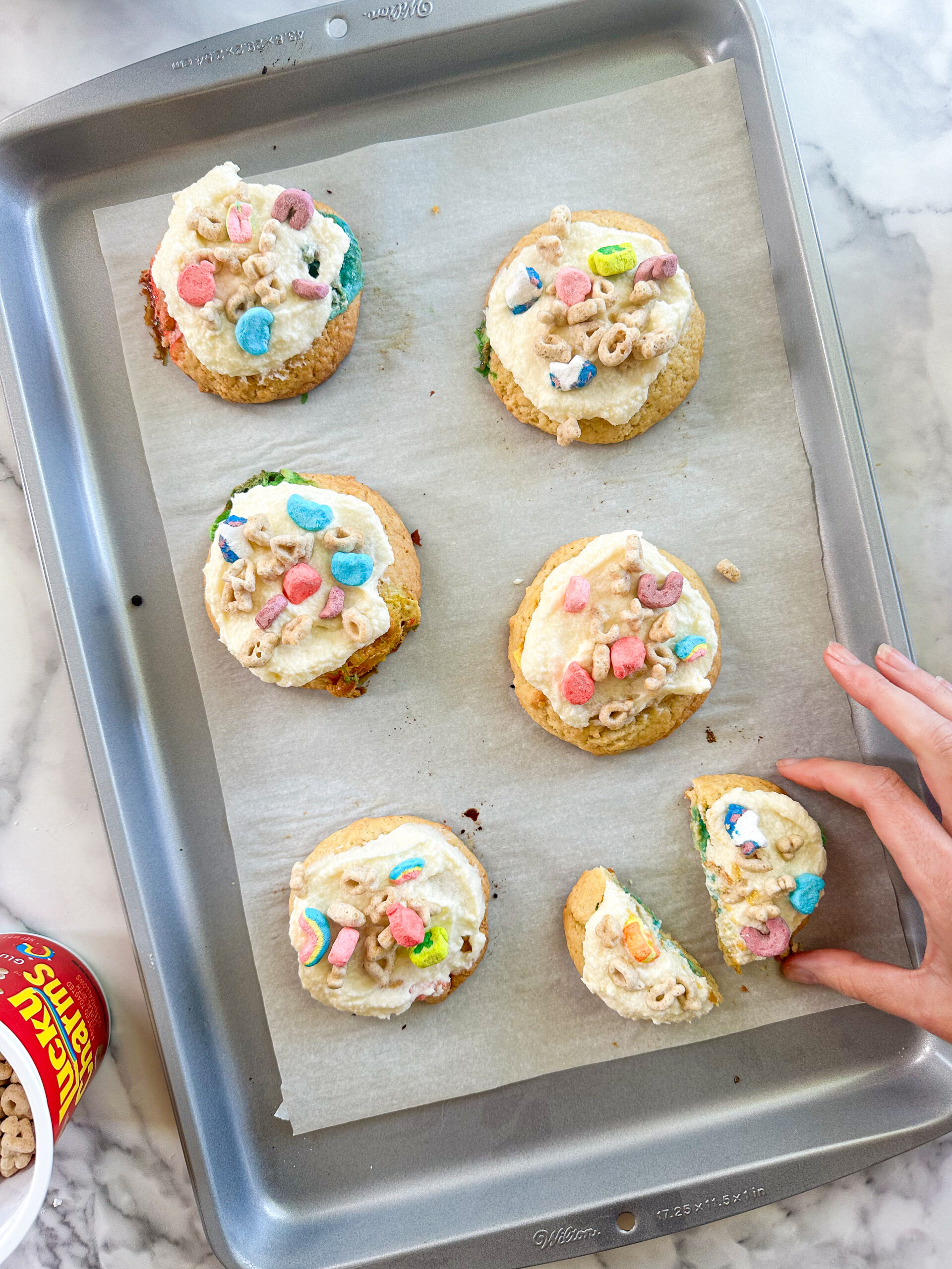 Lucky Charms Marshmallow Cookies