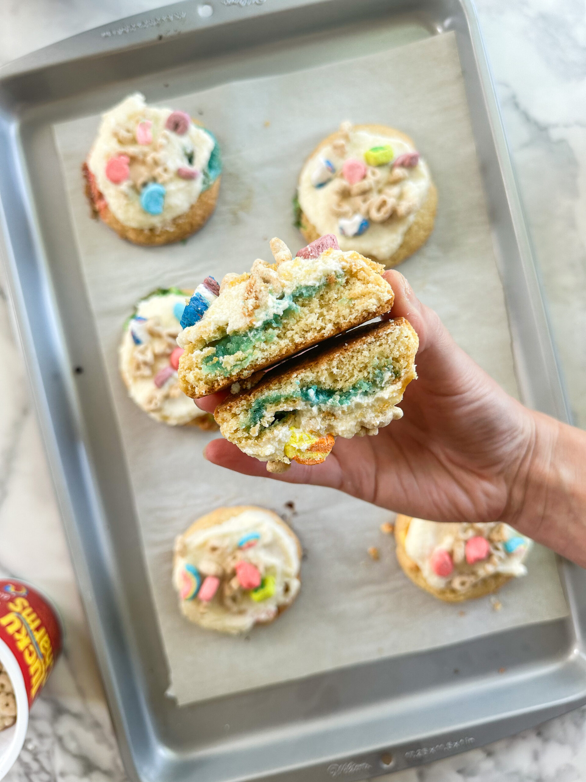 Lucky Charms Marshmallow Cookies