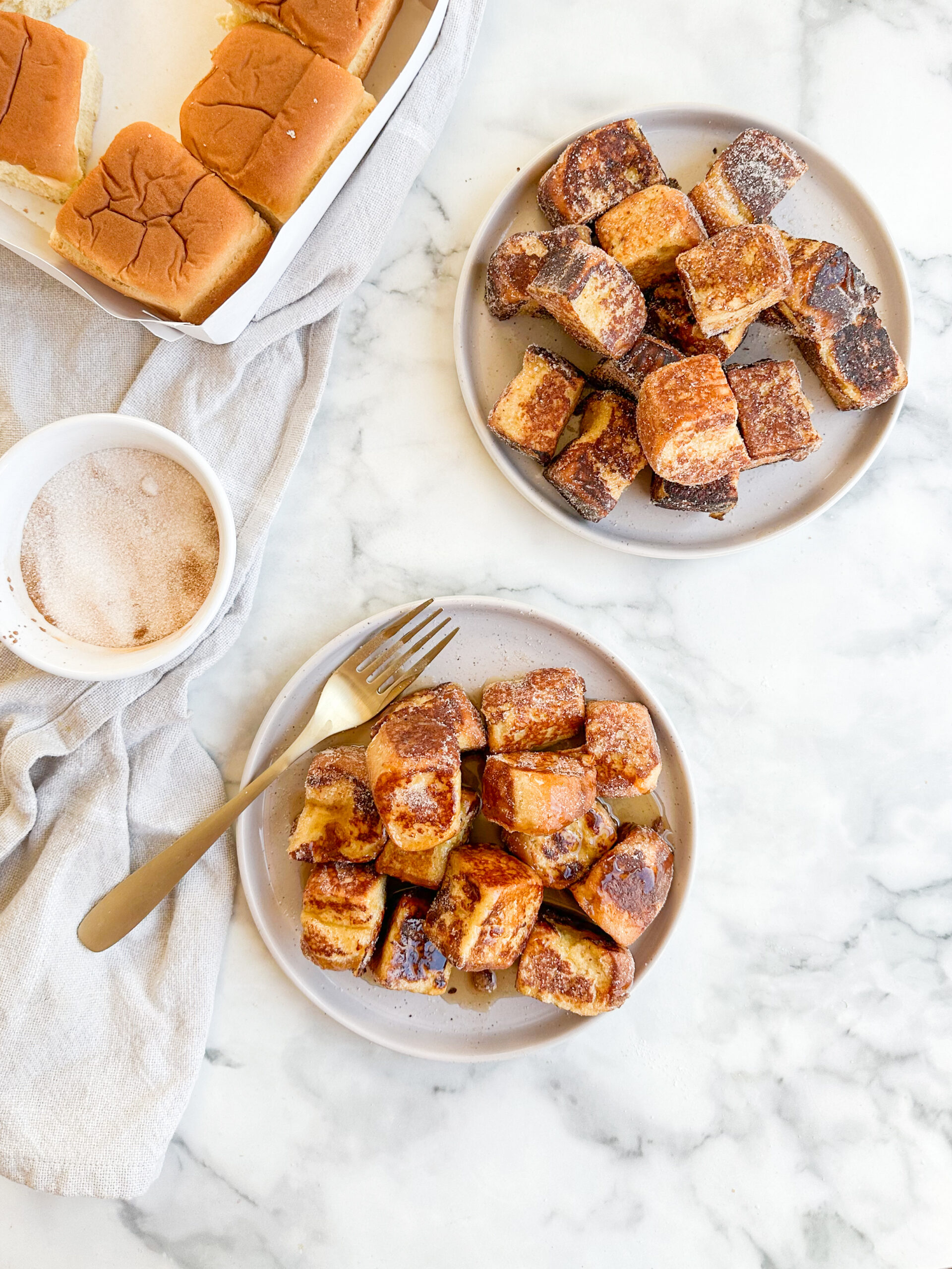 Pumpkin Spice Hawaiian Roll French Toast
