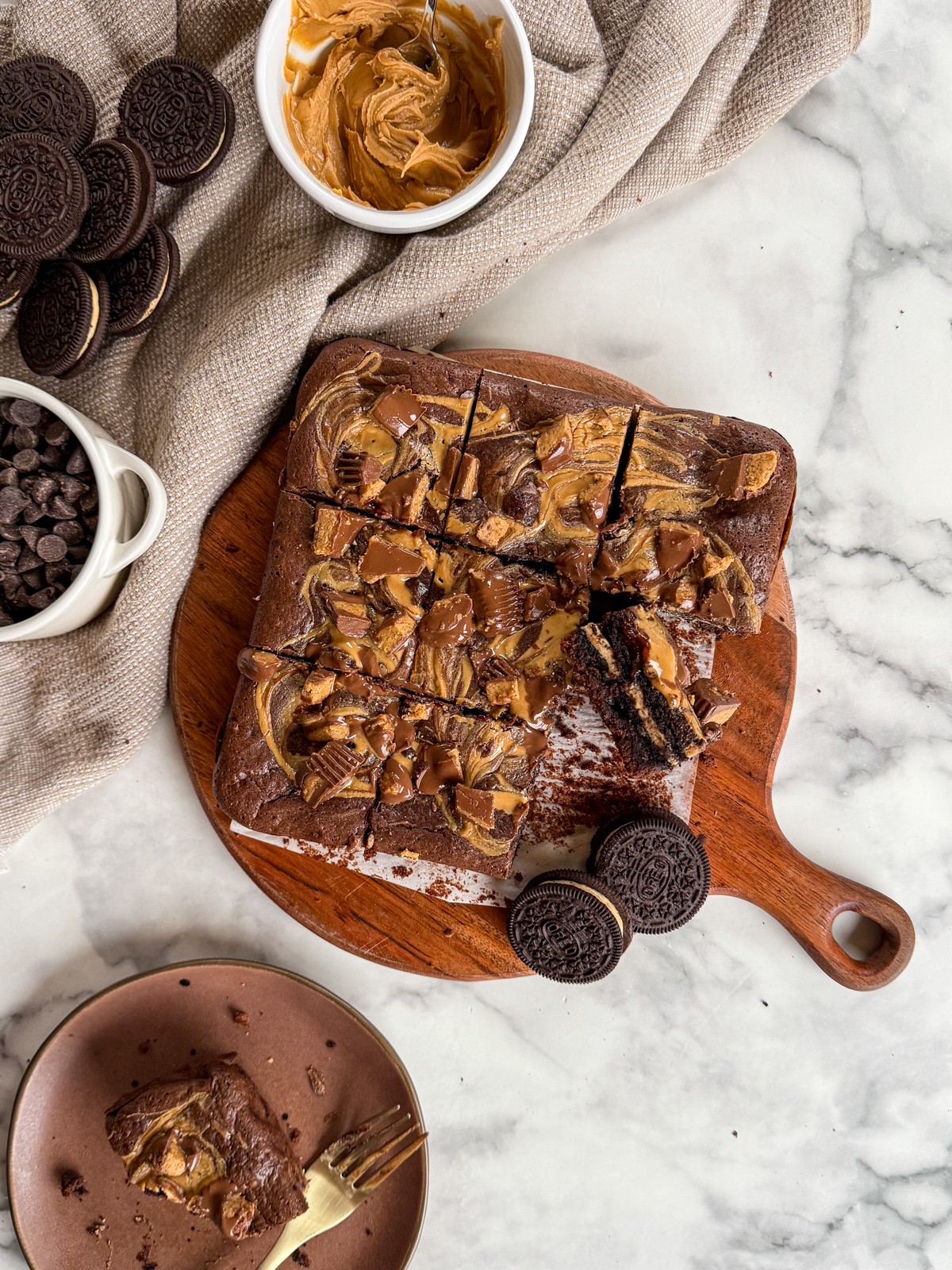 Peanut Butter Oreo Brownies