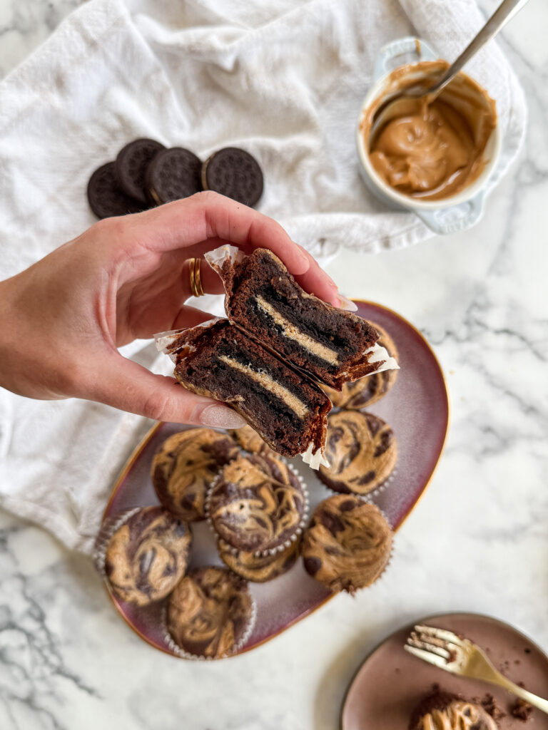 Peanut Butter Oreo Brownie Bites