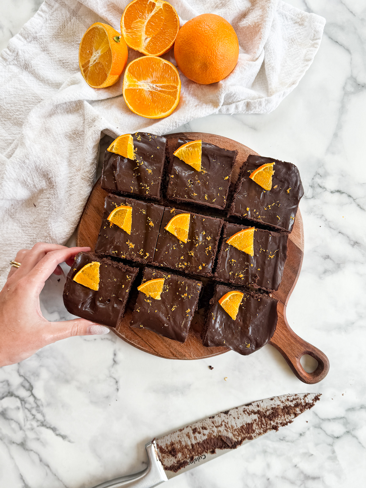 Chocolate Orange Ganache Brownies