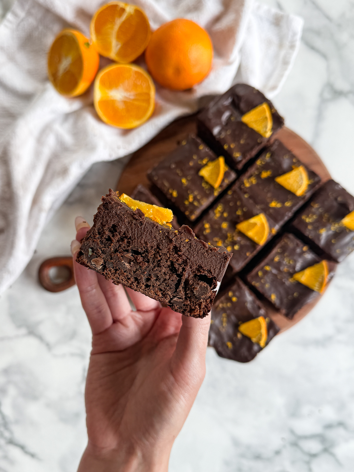 Chocolate Orange Ganache Brownies
