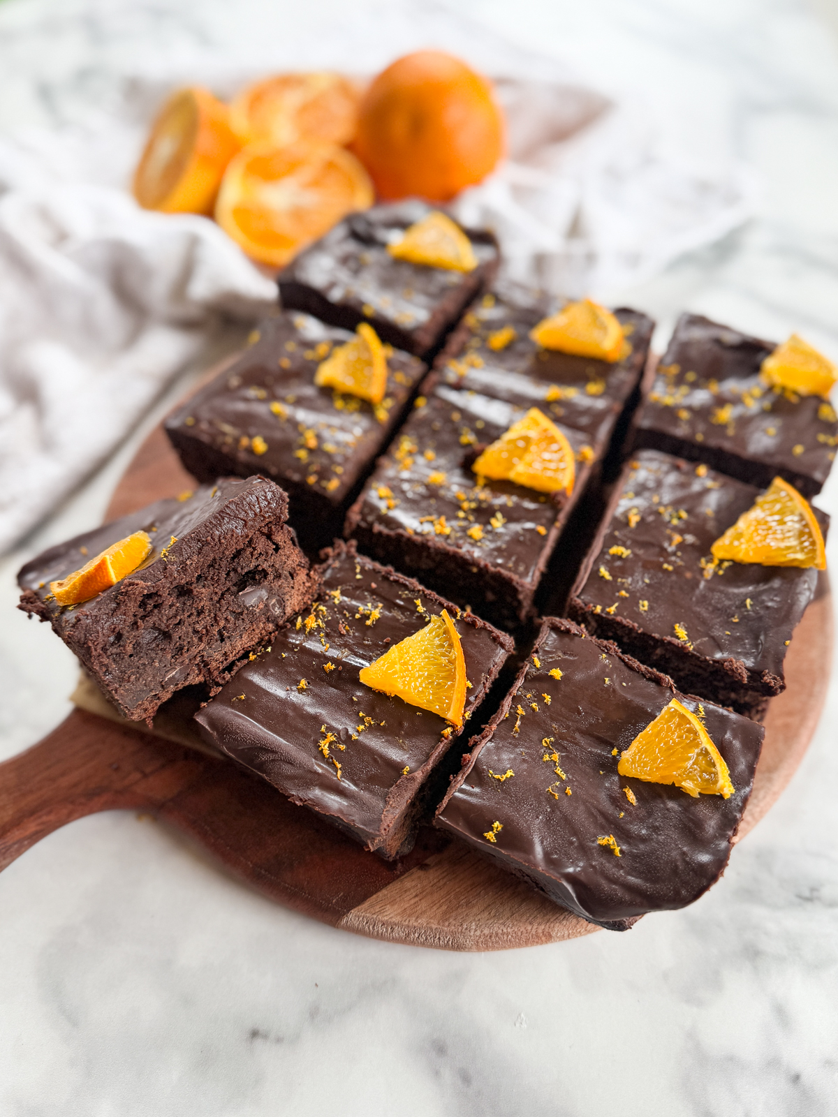 Chocolate Orange Ganache Brownies