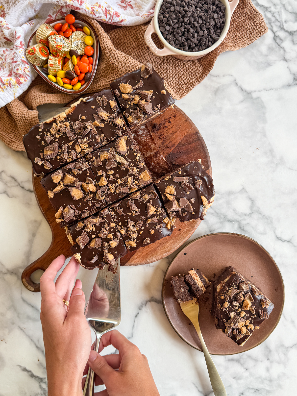Peanut Butter Banana Bread Brownies