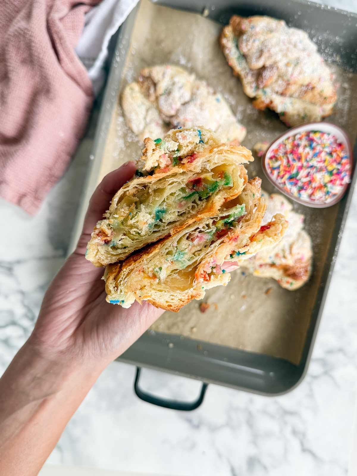 Funfetti Cookie Croissants (Box Mix)