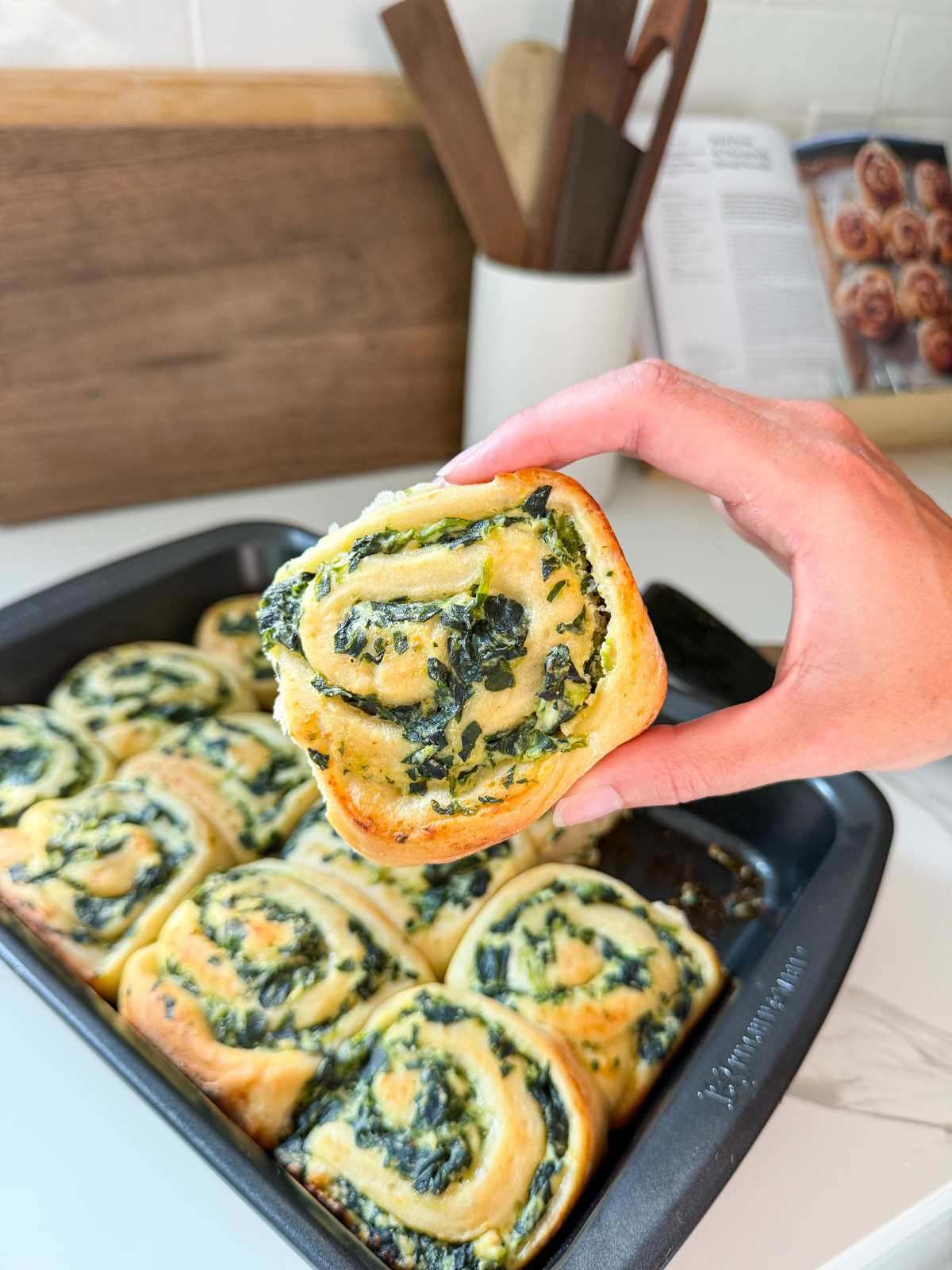 Spinach & Ricotta Bread Scrolls