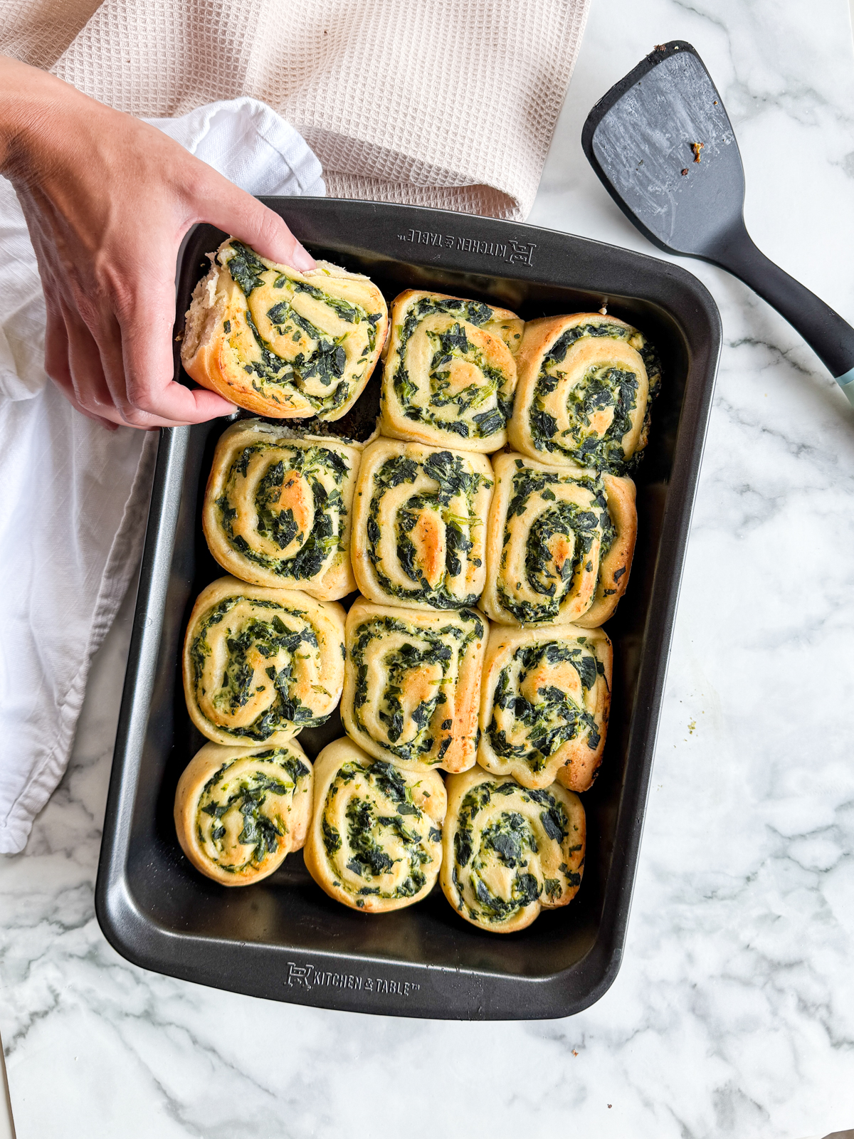 Spinach & Ricotta Bread Scrolls