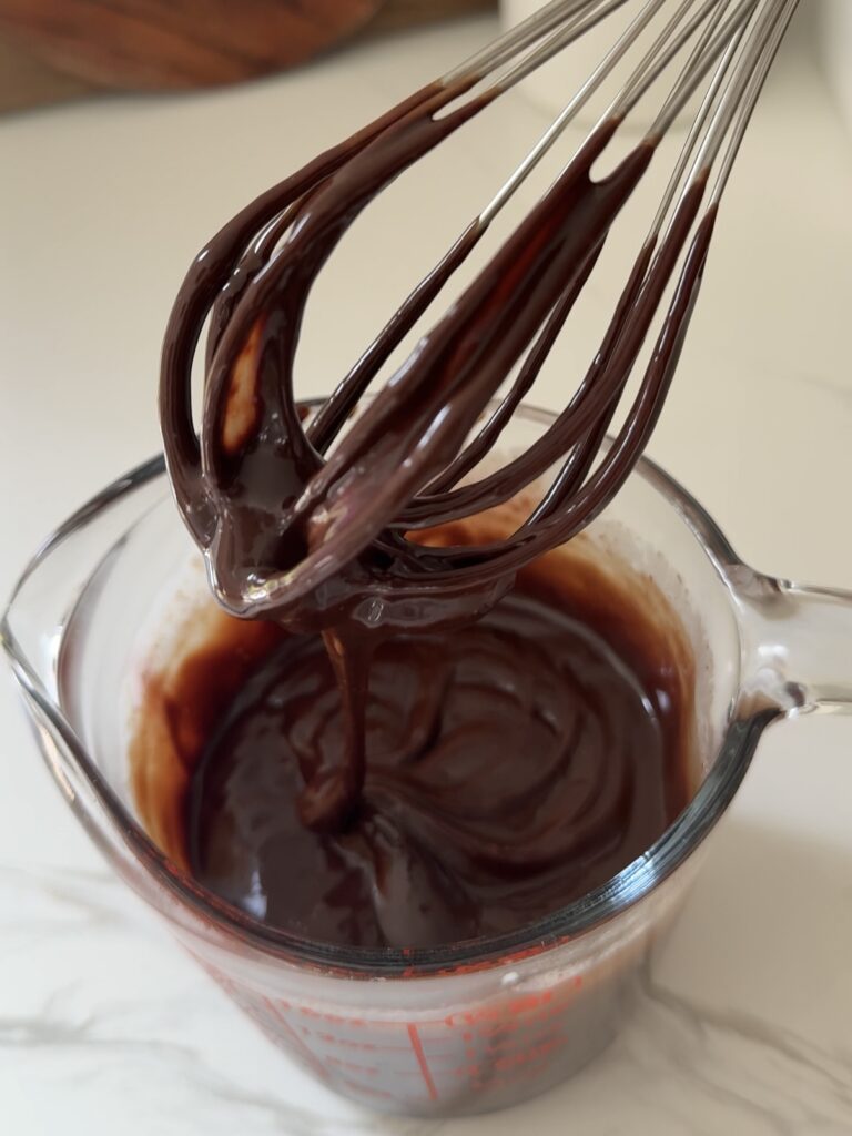 Whisk the ganache until shiny