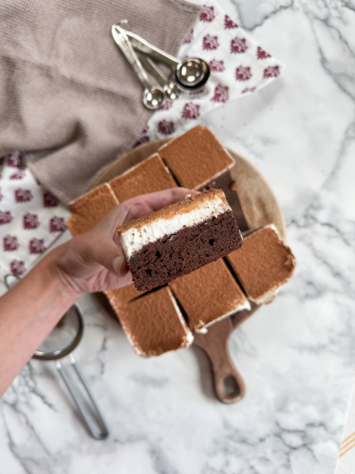 Tiramisu Brownies with Mascarpone Frosting