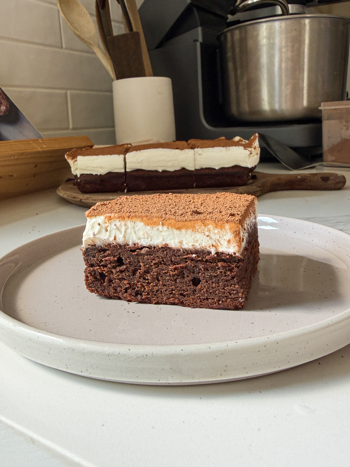 Tiramisu Brownies with Mascarpone Frosting