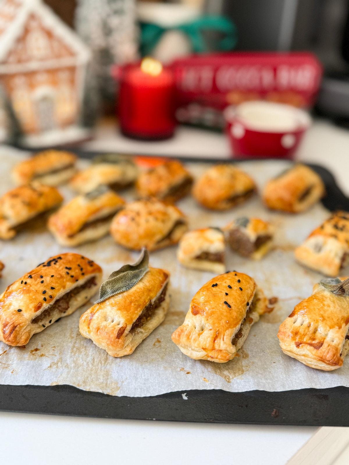 English Sausage Rolls (With Sage & Puff Pastry)