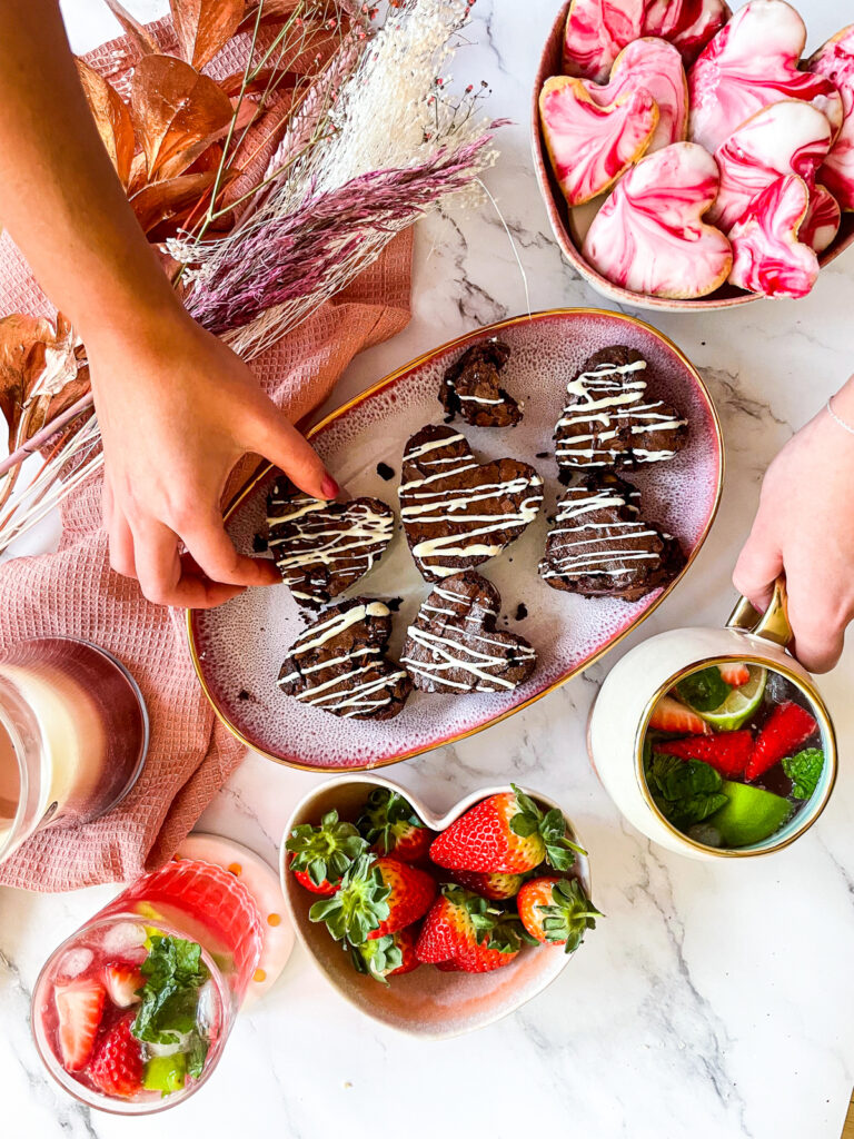 Chocolate Raspberry Brownie Hearts: Valentines Special