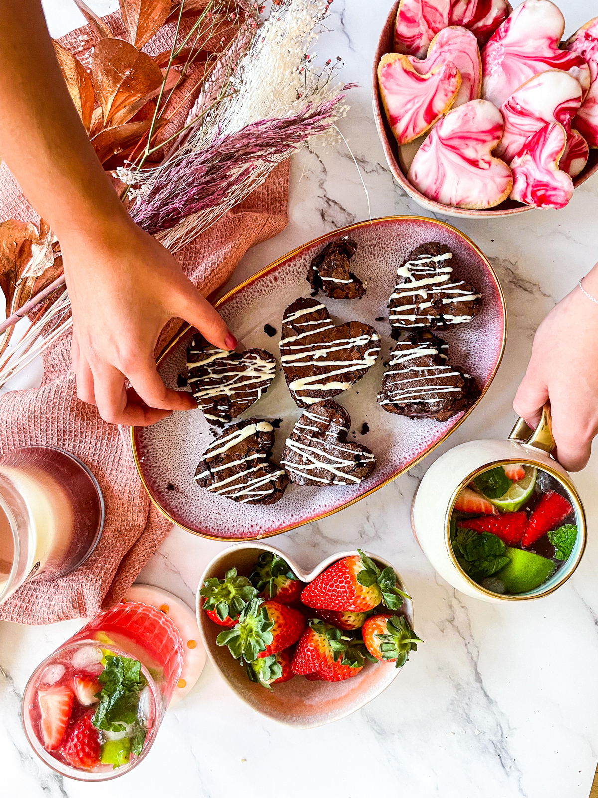 Chocolate Raspberry Brownie Hearts: Valentines Special