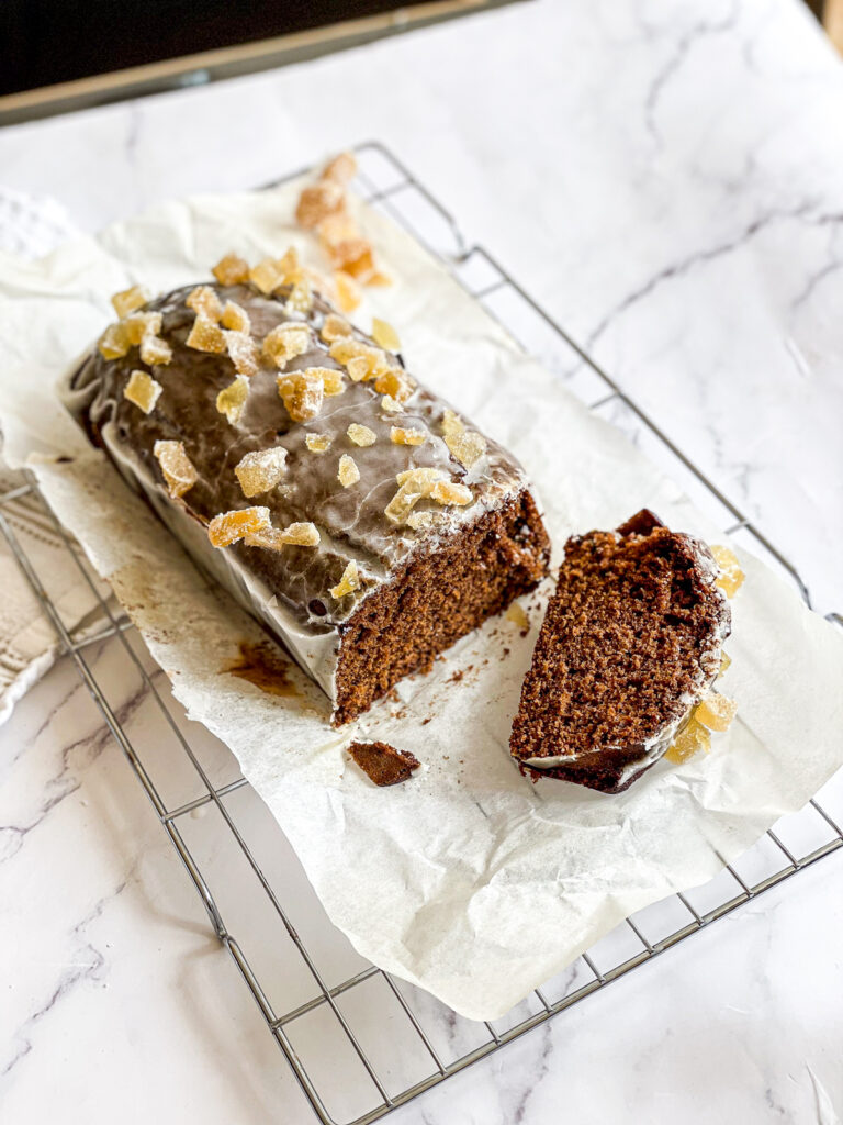 Glazed Ginger Loaf Cake