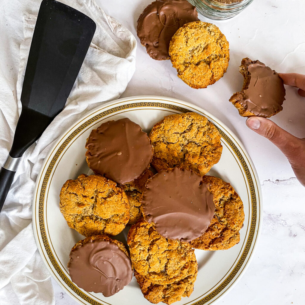 Chewy, Chocolate Dipped Chai Spice Cookies