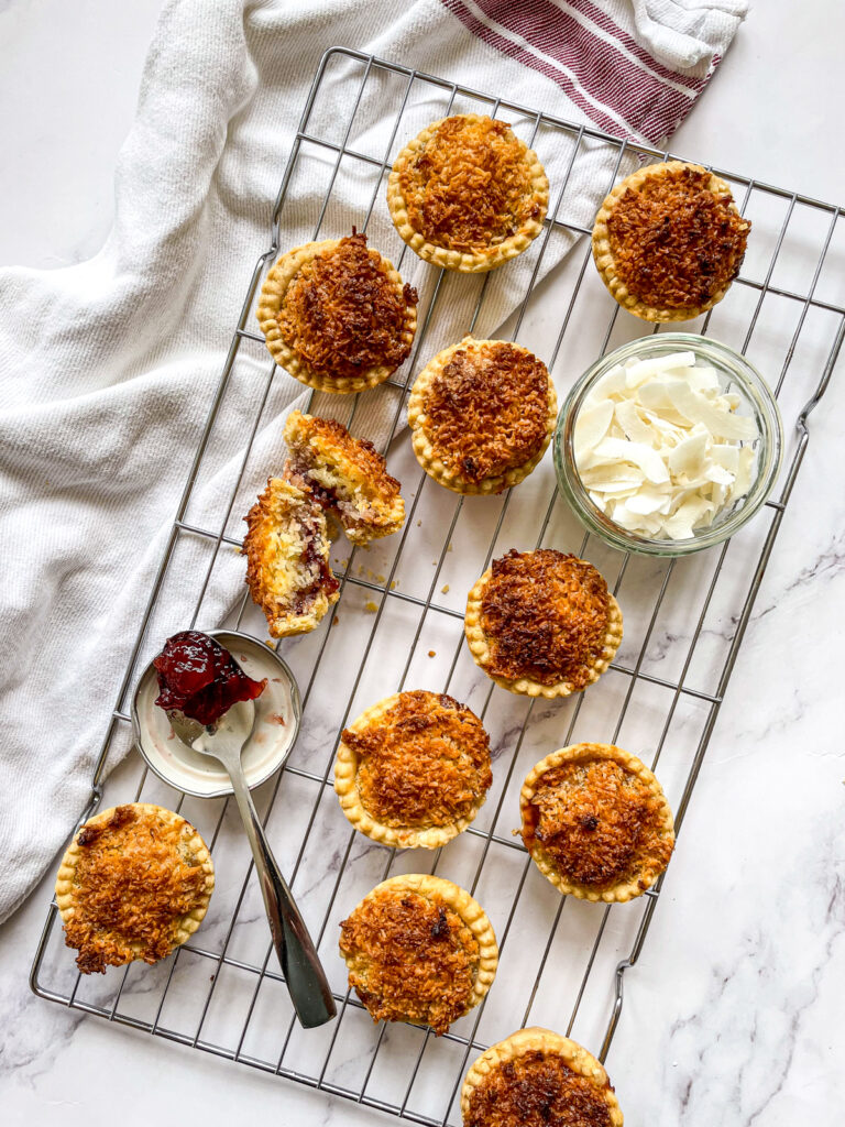 Mini Scottish Coconut and Jam Tarts