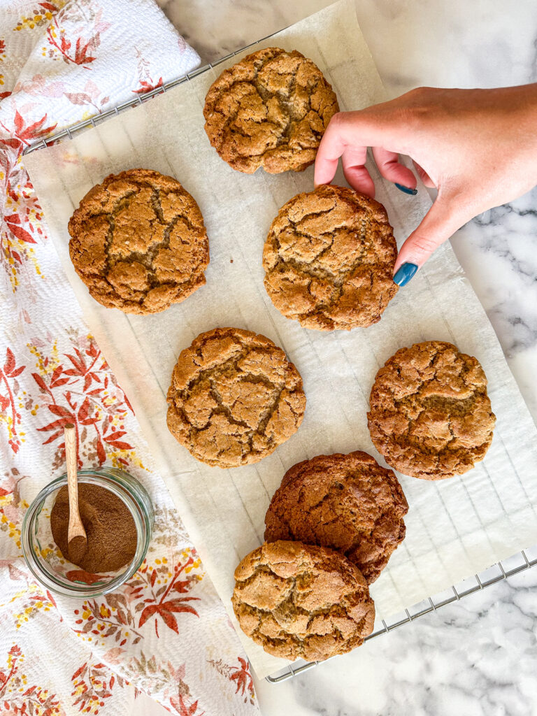 Chai Spiced Crinkle Cookies (Easily Vegan)