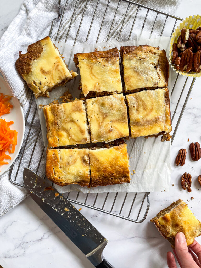 Carrot Cake and Cheesecake Blondies